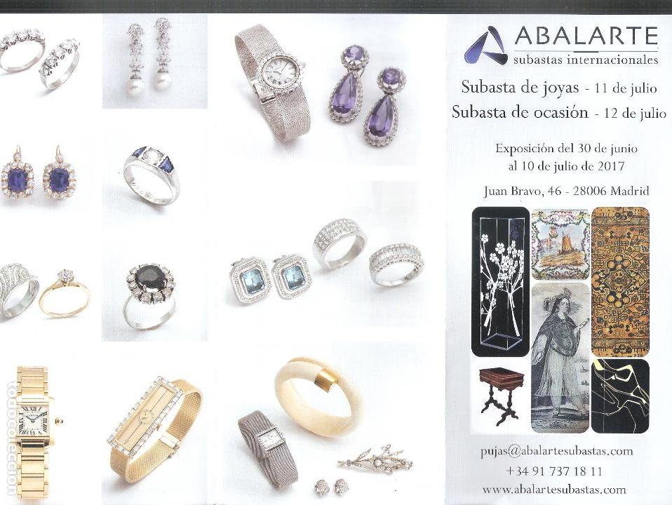 Arte: Abalarte subastas. Julio 2017. Tr&iacute;ptico. - Foto 1