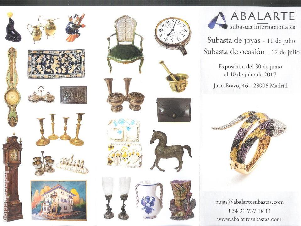 Arte: Abalarte subastas. Julio 2017. Tr&iacute;ptico. - Foto 2