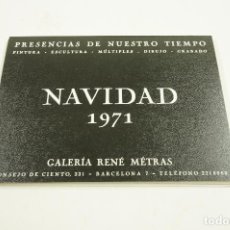Arte: NAVIDAD, GALERIA RENE METRAS, 1971, BARCELONA. 11,5X15,5CM