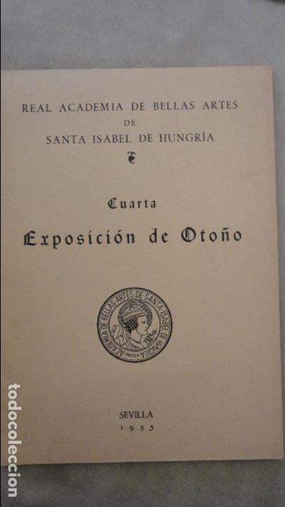 Arte: ACADEMIA BELLAS ARTES.CUARTA EXPOSICION OTO&Ntilde;O.SEVILLA 1955.GROSSO.CARMEN LAFFON.MAIRELES.LAFITA