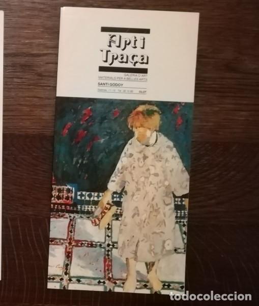 Arte: MAGI PUIG. FOLLETO TRIPTICO EXPOSICION ARTE. ART I TRA&Ccedil;A GALERIA OLOT 1989