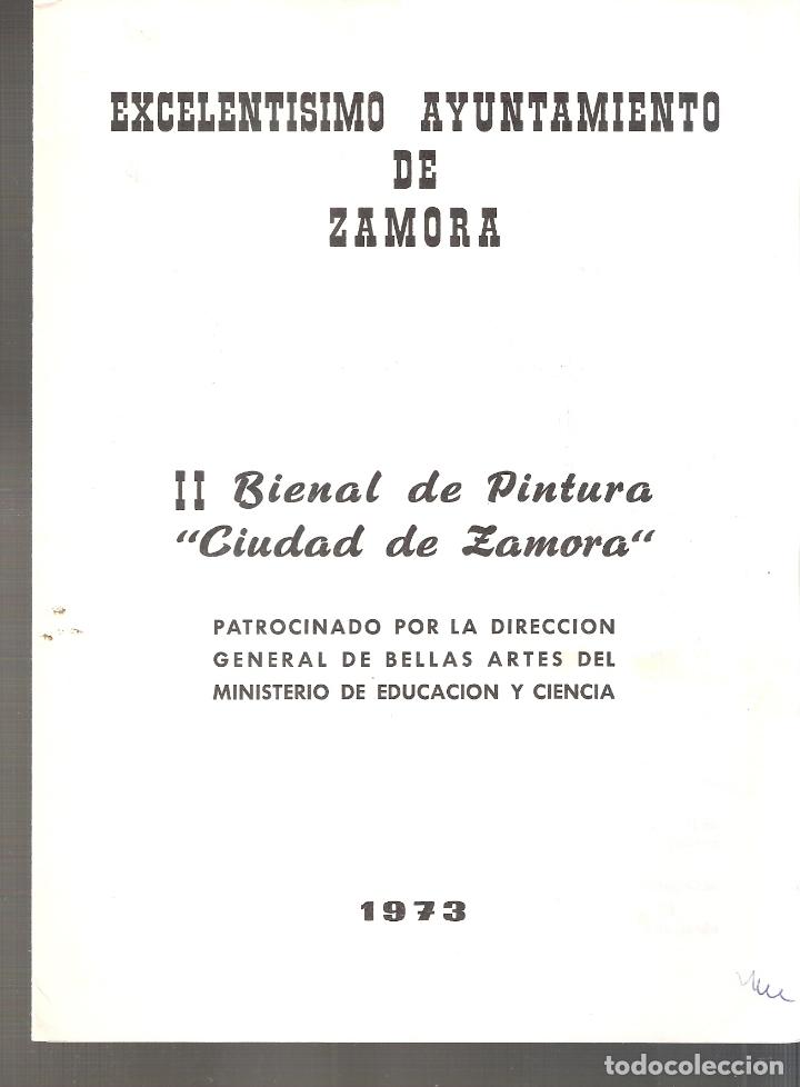 Kunst: II Bienal de Pintura Ciudad  de Za,ora. Bases. D&iacute;ptico. 1973. 22 x 16 cm.