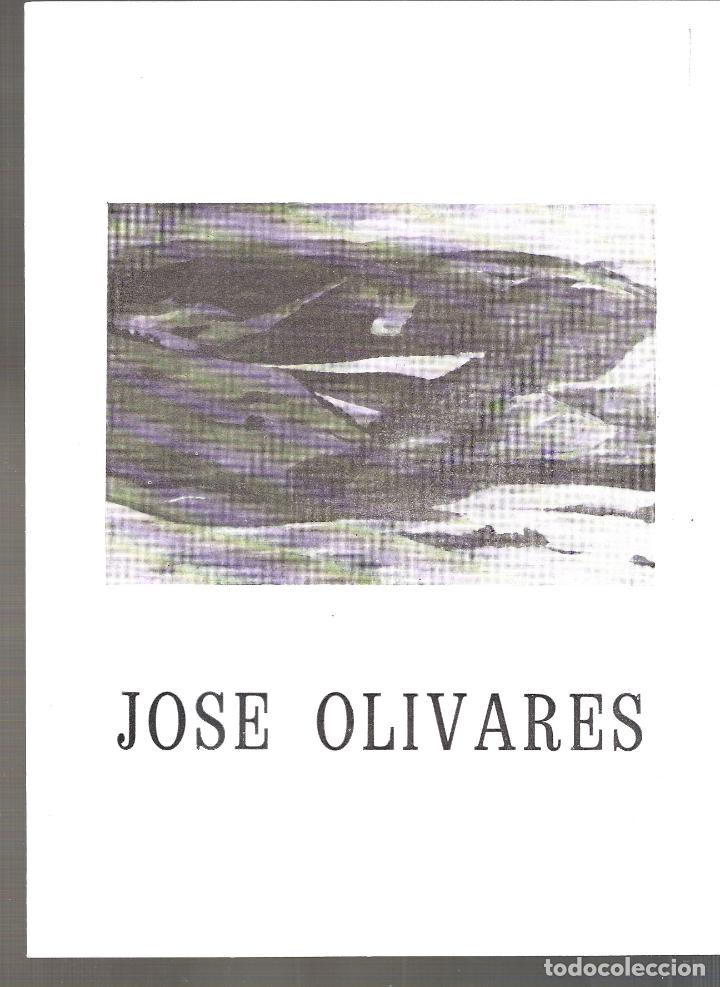 Art: Jos&eacute; Olivares. Noviembre 1973. Real Econ&oacute;mica de Amigos del Pais. Jaen. Diptico.22x16 cm.