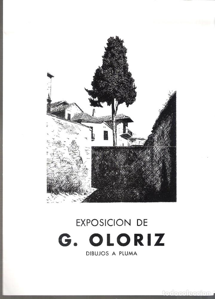 Arte: G. Ol&oacute;riz. Octubre 1974. Centro Art&iacute;stico y Literario Granada. D&iacute;ptico. 222 x 16 cm. Firmado.