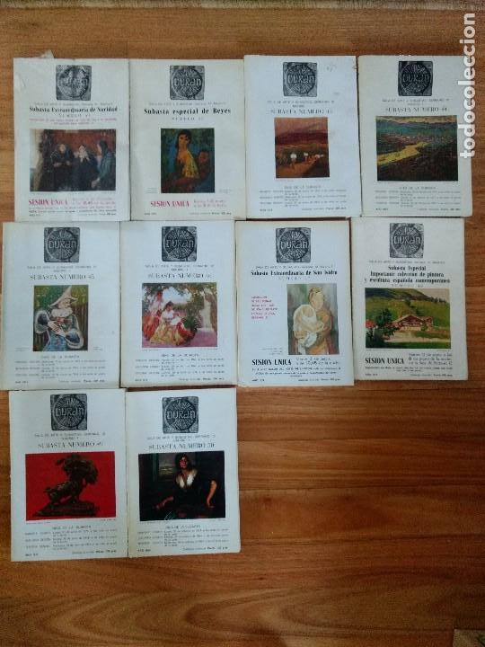 Arte: Lote de 10 cat&aacute;logos de la casa de subastas Duran numeros del 41 al 50 a&ntilde;o 1973 y 1974