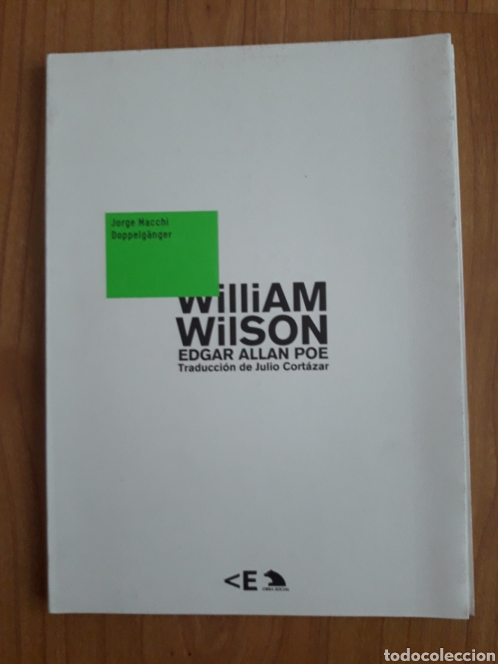 Arte: Cat&aacute;logo Wiliam Wilson. Edgar Allan Por. Jorge Macchi. Doppelg&auml;nger