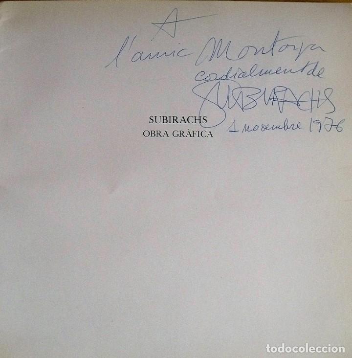 Arte: Josep María Subirachs. Catálogo firmado y dedicado Subirachs: Obra gráfica 1949-1975. 1976. Saturno. - Foto 2 - 133093078