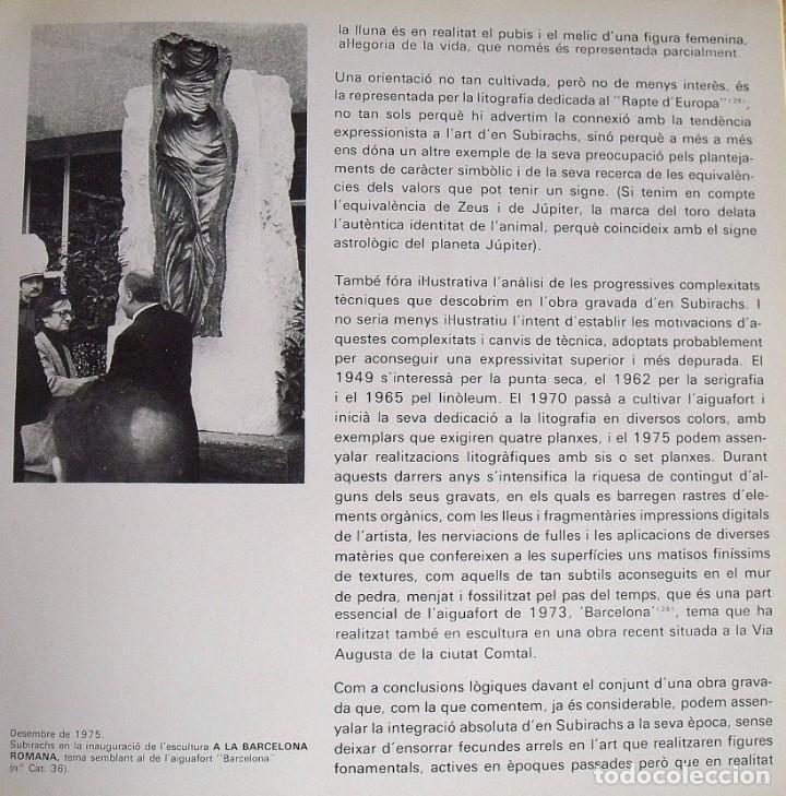 Arte: Josep María Subirachs. Catálogo firmado y dedicado Subirachs: Obra gráfica 1949-1975. 1976. Saturno. - Foto 3 - 133093078