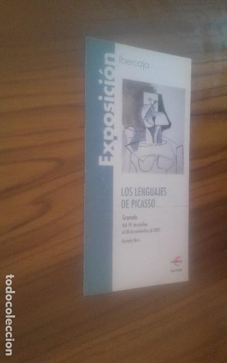 Arte: LOS LENGUAJES DE PICASSO. IBERCAJA. EXPOSICI&Oacute;N EN 2005. TRIPTICO A COLOR. BUEN ESTADO. RARO