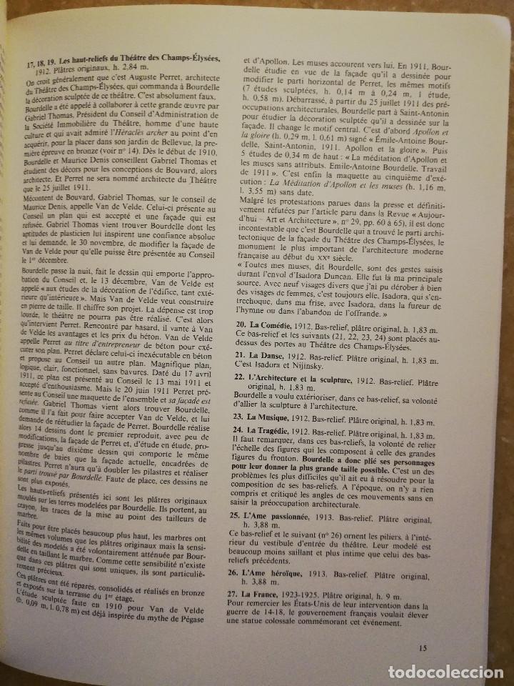 Arte: LE CATALOGUE DU MUS&Eacute;E BOURDELLE, 1990 - Foto 5