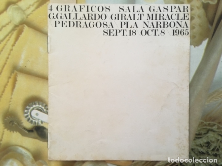 Arte: CATALOGO GALLARDO, GIRALT, PEDRAGOSA, PLA NARBONA, 1965, SALA GASPAR