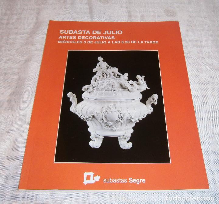 Arte: catalogo subasta de julio artes decoratrivas Segre a&ntilde;o 2013