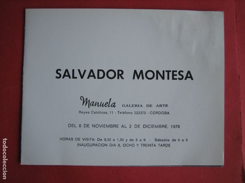Arte: Catalogo de arte. Salvador Montesa