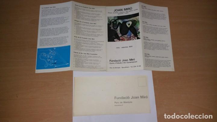 Arte: FUNDACIO JOAN MIRO 1982 CON TARJETA POSTAL - Foto 1