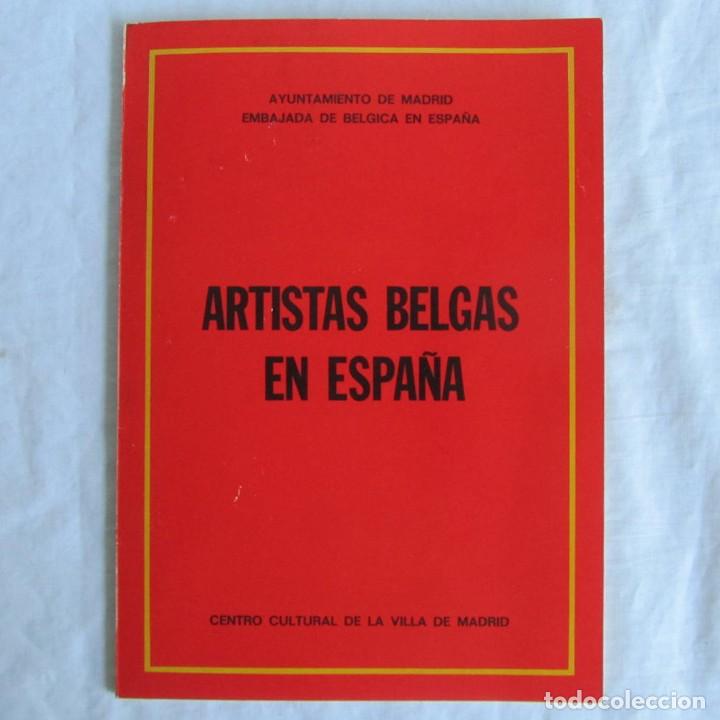 Arte: Cat&aacute;logo + invitaci&oacute;n embajador: exposici&oacute;n Artistas Belgas en Espa&ntilde;a 1980