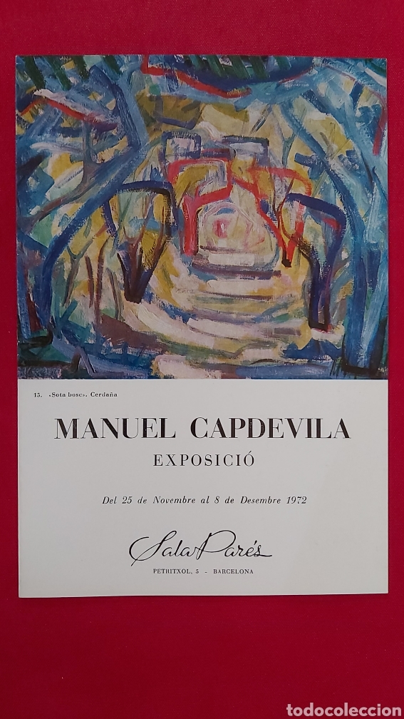 Arte: MANUEL CAPDEVILA EXPOSICI&Oacute; SALA PAR&Eacute;S 1972 - Foto 1