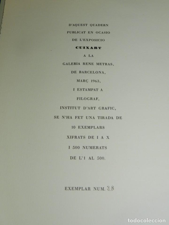 Arte: (M) Catalogo Modest Cuixart - Galaria Rene Metras 1963 - Prologo Joan Brossa, 500 Ejemplares - Foto 5 - 206329550