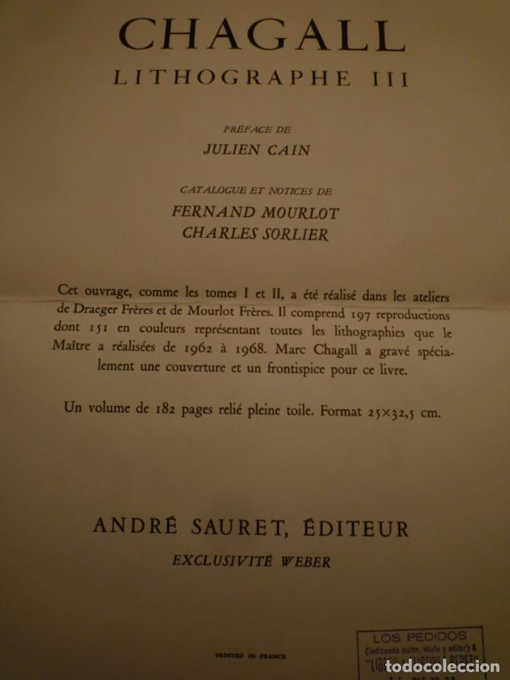 Arte: MARC CHAGALL. LITHOGRAPHE III. D&Iacute;PTICO PRESENTACI&Oacute;N - Foto 3