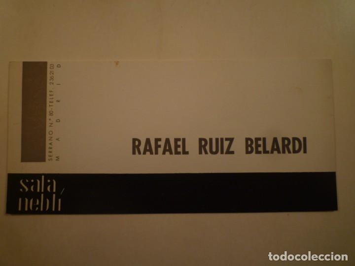 Arte: RAFAEL RUIZ BELARDI. ACUARELAS. SALA NEBL&Iacute;. 1961