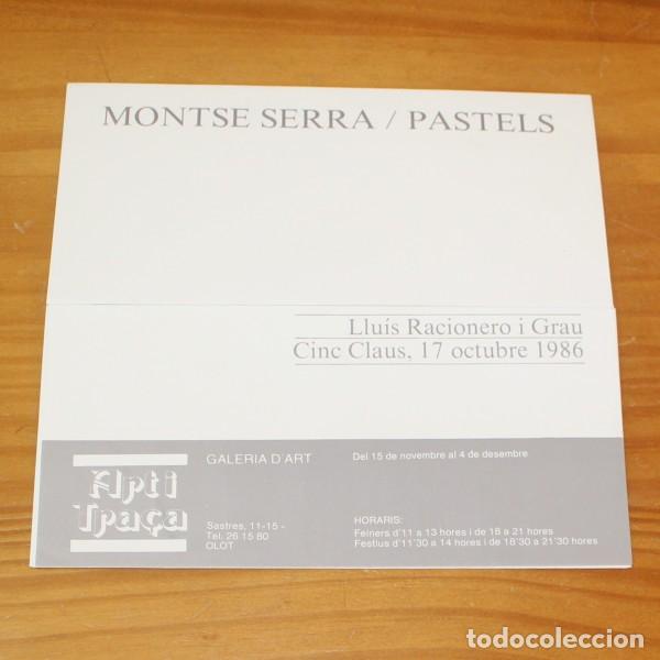 Arte: MONTSE SERRA / PASTELS. PUBLICITAT EXPOSICI&Oacute; GALERIA ART I TRA&Ccedil;A, OLOT 1986