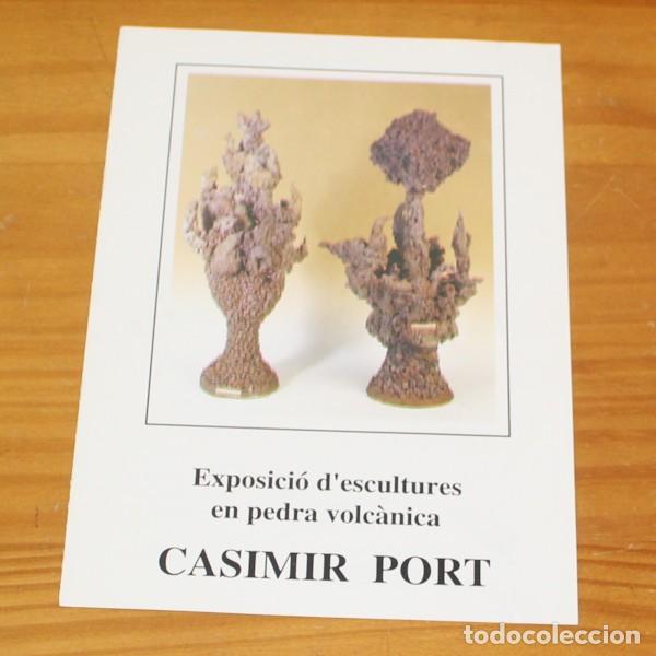 Arte: CASIMIR PORT. DIPTICO EXPOSICIO ESCULTURES EN PEDRA VOLCANICA, OLOT 1997