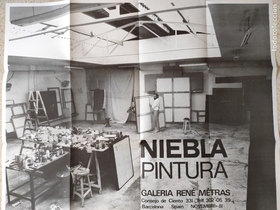 Art: Niebla pintura cat&aacute;logo-poster exposici&oacute;n en la Galer&iacute;a Ren&eacute; M&eacute;tras de Barcelona en 1981