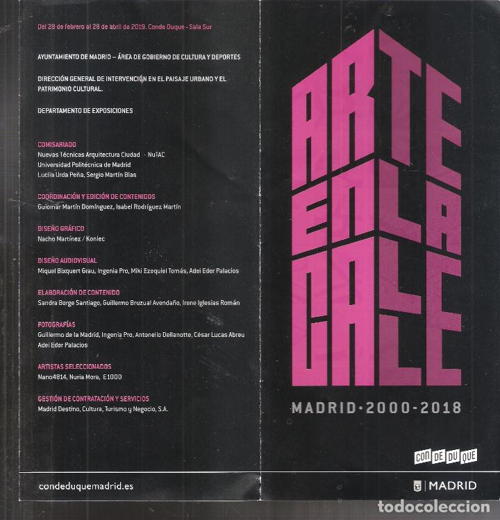 Kunst: Arte en la calle. Madrid 2000-2018. Triplico. Ayuntamiento de Madrid.