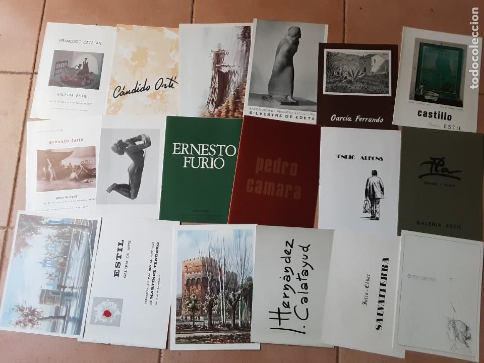 Arte: 32 CATALOGOS DE PINTURA, GALERIA ESTIL VALENCIA A&Ntilde;OS 70