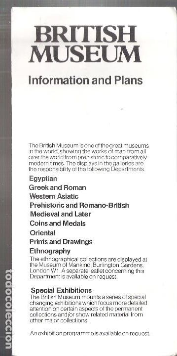 Kunst: British Museum. Information and Plans. D&iacute;ptico ( 1978).