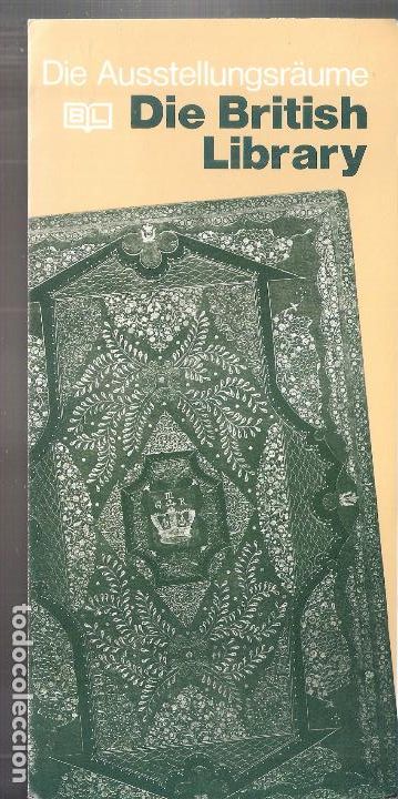 Art: Die Ausstellungsr&auml;ume die British Library. Triptico- 21 x 10 cm. Aleman.