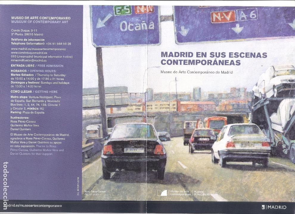 Art: Madrid en sus escenas contempor&aacute;neas.Museo de Arte Contempor&aacute;neo. Madrid. D&iacute;ptico.21x15 cm.