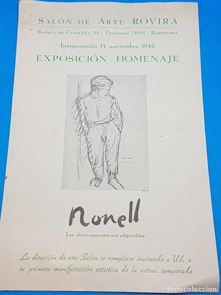 Arte: Folleto Exposici&oacute;n Nonell 1942 - Foto 1