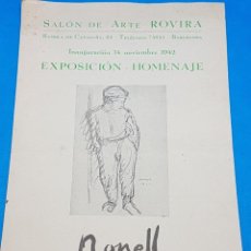 Arte: FOLLETO EXPOSICIÓN NONELL 1942. Lote 273387533