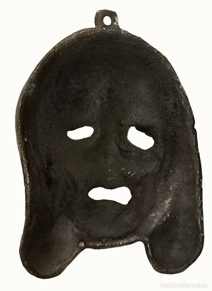Arte: Mascara del teatro Griego en bronce - Foto 3
