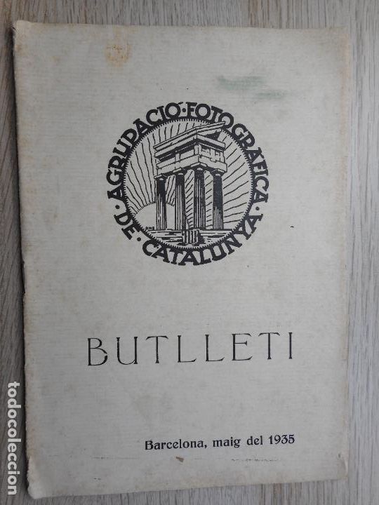 Kunst: AGRUPACION FOTOGRAFICA CATALU&Ntilde;A. BUTLLETI BOLETIN 1935. JOAN FONTANILLAS.