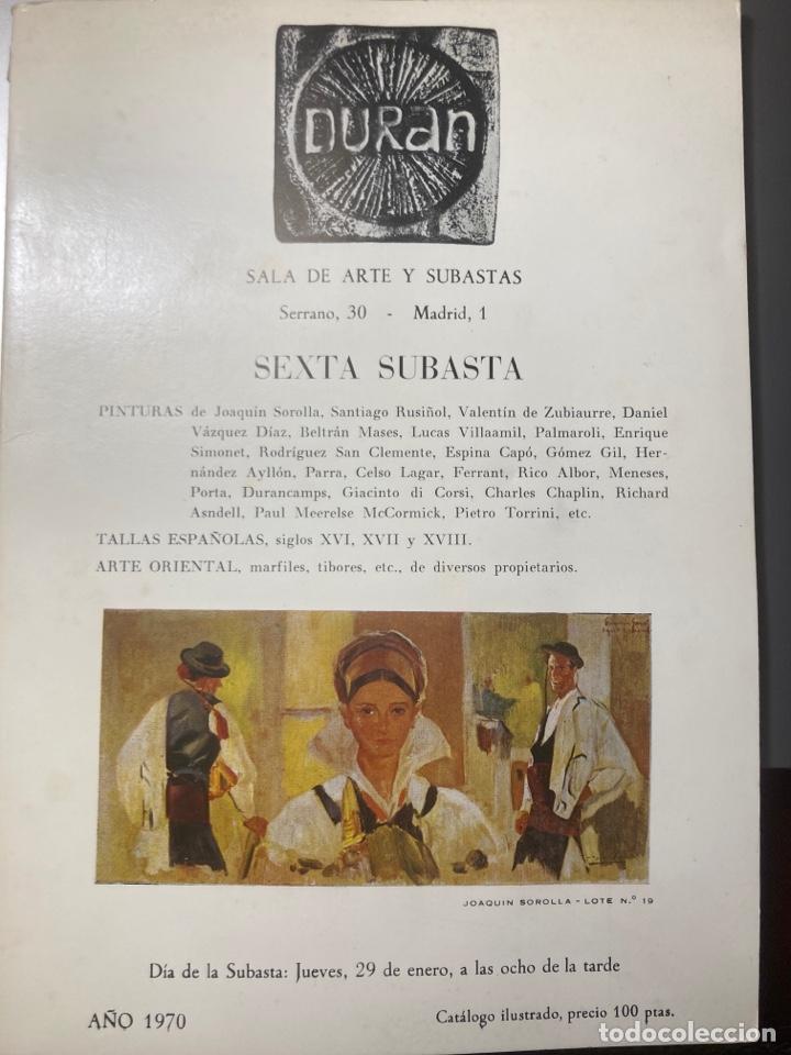 Arte: Duran subastas. 1970 - Foto 1