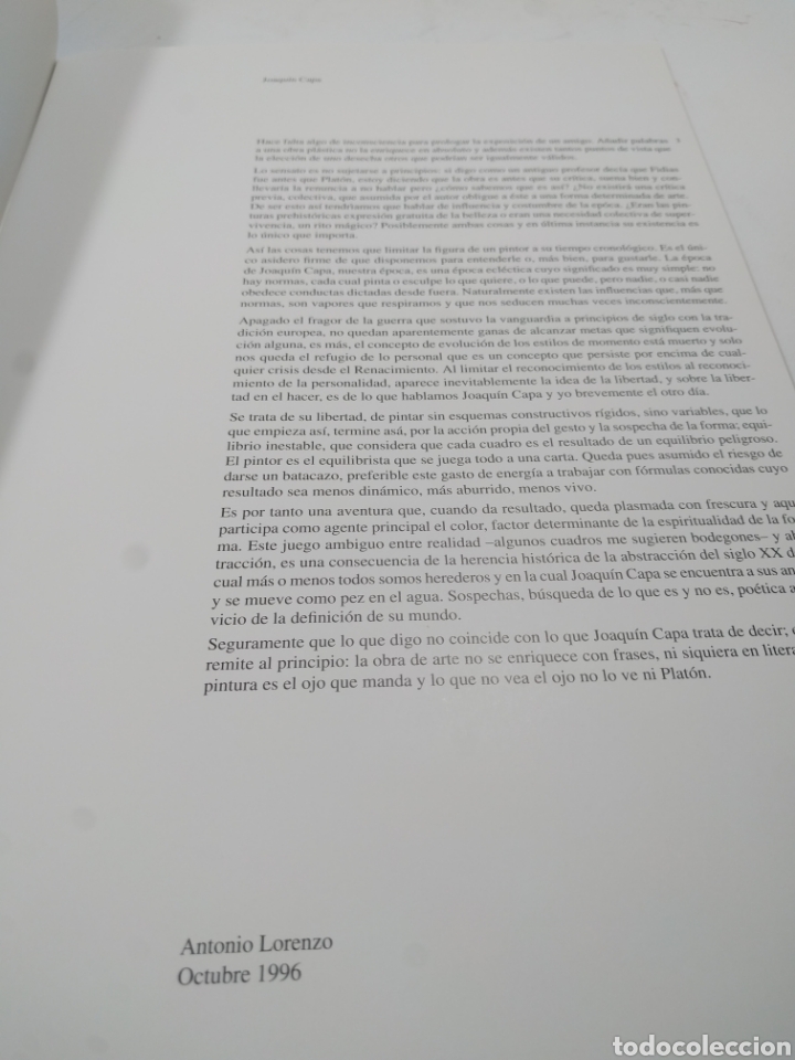 Arte: Joaqu&iacute;n capa. 1996. Texto de Antonio Lorenzo. - Foto 4
