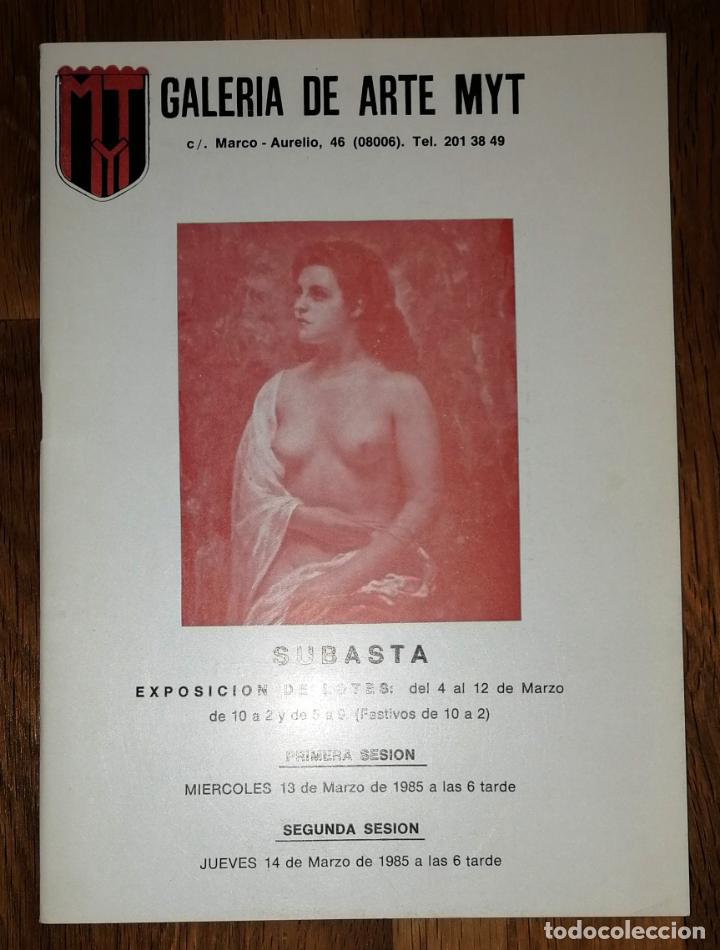 Arte: GALER&Iacute;A DE ARTE MYT : Subasta. 13 y 14 de marzo 1985. - Madrid
