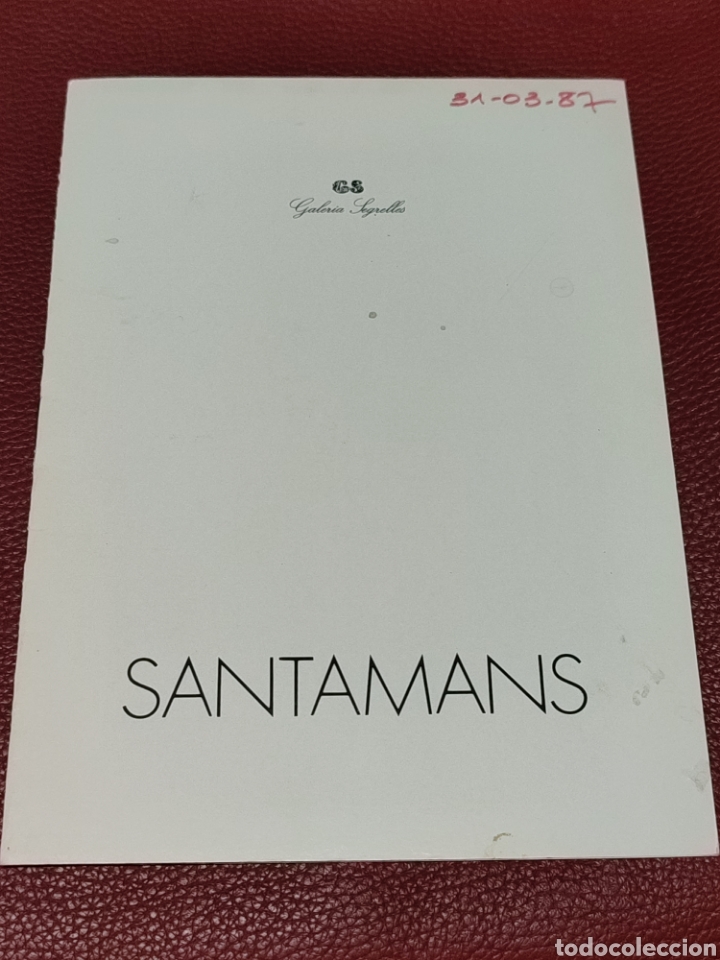 Kunst: Cat&aacute;logo exposici&oacute;n Santamans 1987 Valencia Galer&iacute;a Segrelles