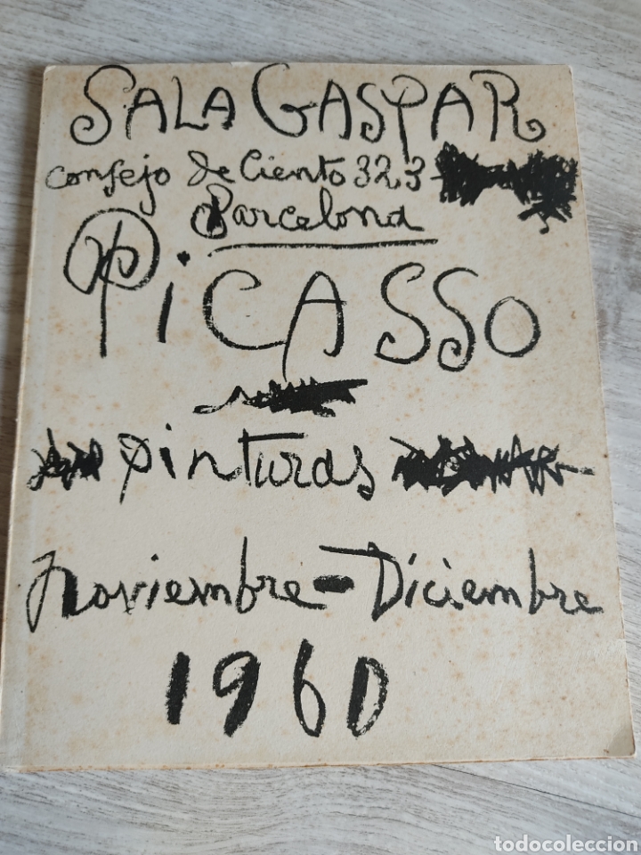 Arte: Cat&agrave;logo original exposici&oacute;n Picasso Sala Gaspar 1960 Barcelona