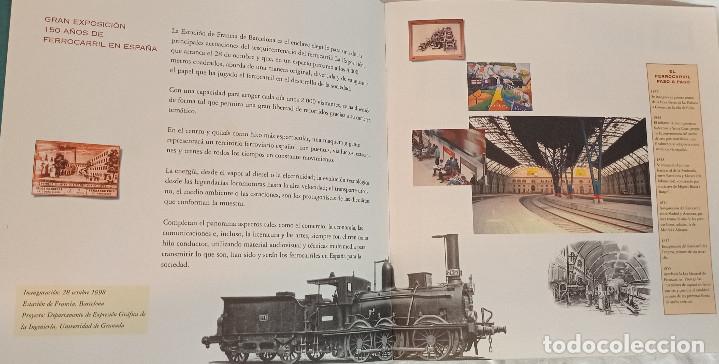 Arte: 150 A&Ntilde;OS DEL FERROCARRIL EN ESPA&Ntilde;A. 1998. Programa - Foto 4