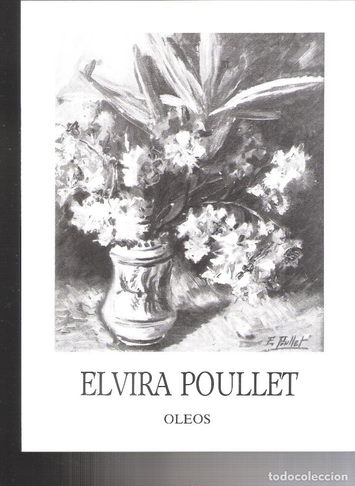 Arte: Elvira Poullet. Noviembre 1982. Sala Exposiciones CAM. M&aacute;laga. D&iacute;ptico. 22x16 cm