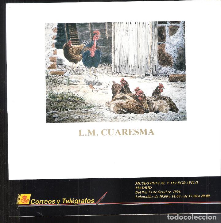 Kunst: Luis M. Cuaresma. Octubre 1991. Palacio de Comunicaciones. Madrid. Diptico. 20x20 cm.