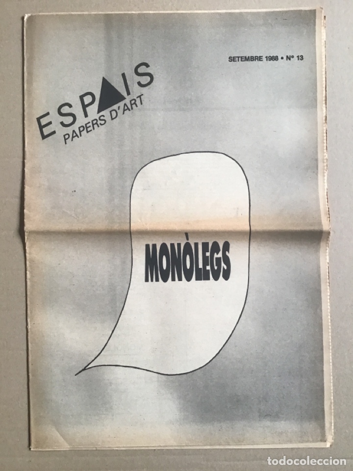 Arte: Papers D&rsquo;Art. ESPAIS. Centre d&rsquo;Art Contemporani. Setembre 1988. N 13