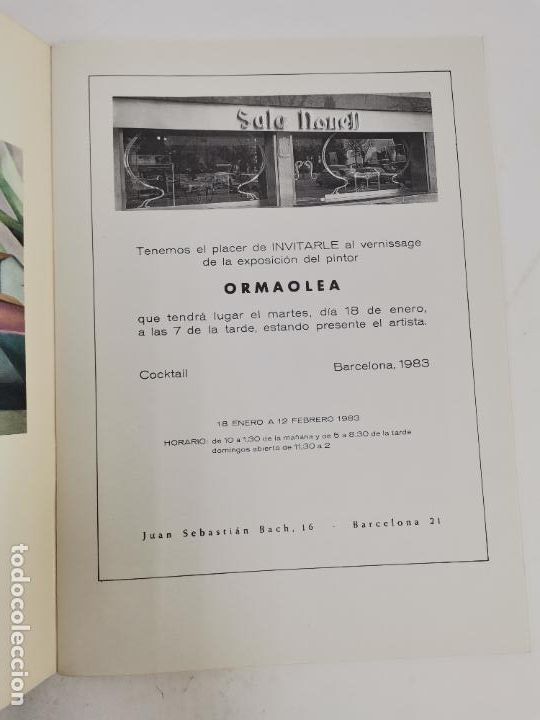 Arte: PR-2498. CATALOGO ORMAOLEA, SALA NONELL, BARCELONA, 1983. - Foto 2
