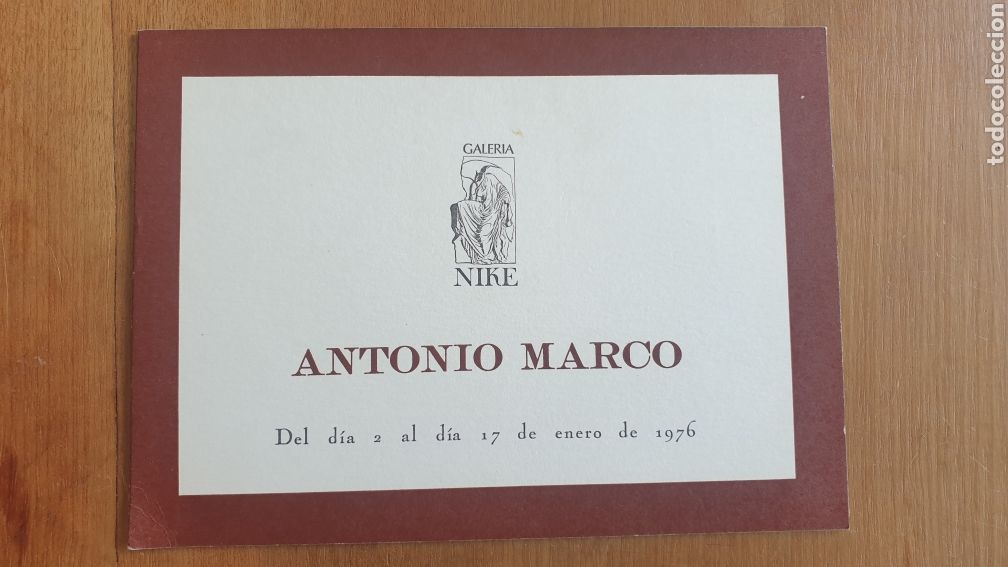 Arte: ANTONIO MARCO EXPOSICION GALERIA NIKE ENERO 1976