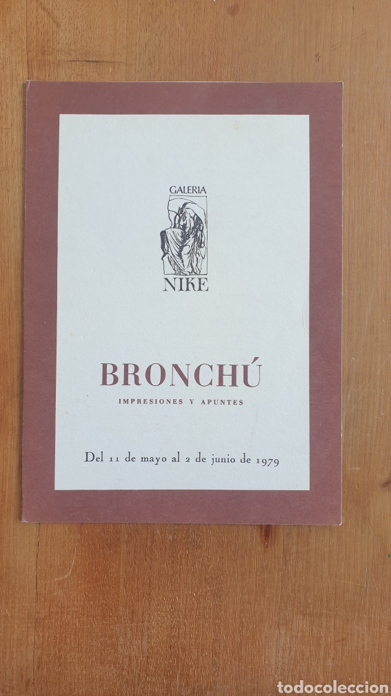 Arte: BRONCHU EXPOSICION GALERIA NIKE JUNIO 1979