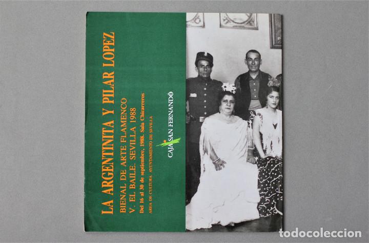 Arte: LA ARGENTINITA Y PILAR L&Oacute;PEZ//CAT&Aacute;LOGO//BIENAL DE ARTE FLAMENCO//SEVILLA,1988