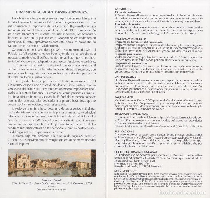 Arte: TR&Iacute;PTICO MUSEO THYSSEN BORNEMISZA - 1995 - Foto 2