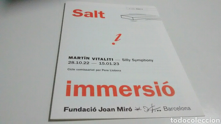 Arte: SALT I IMMERSIO-MARTIN VITALITI-FUNDACIO JOAN MIRO(A3)